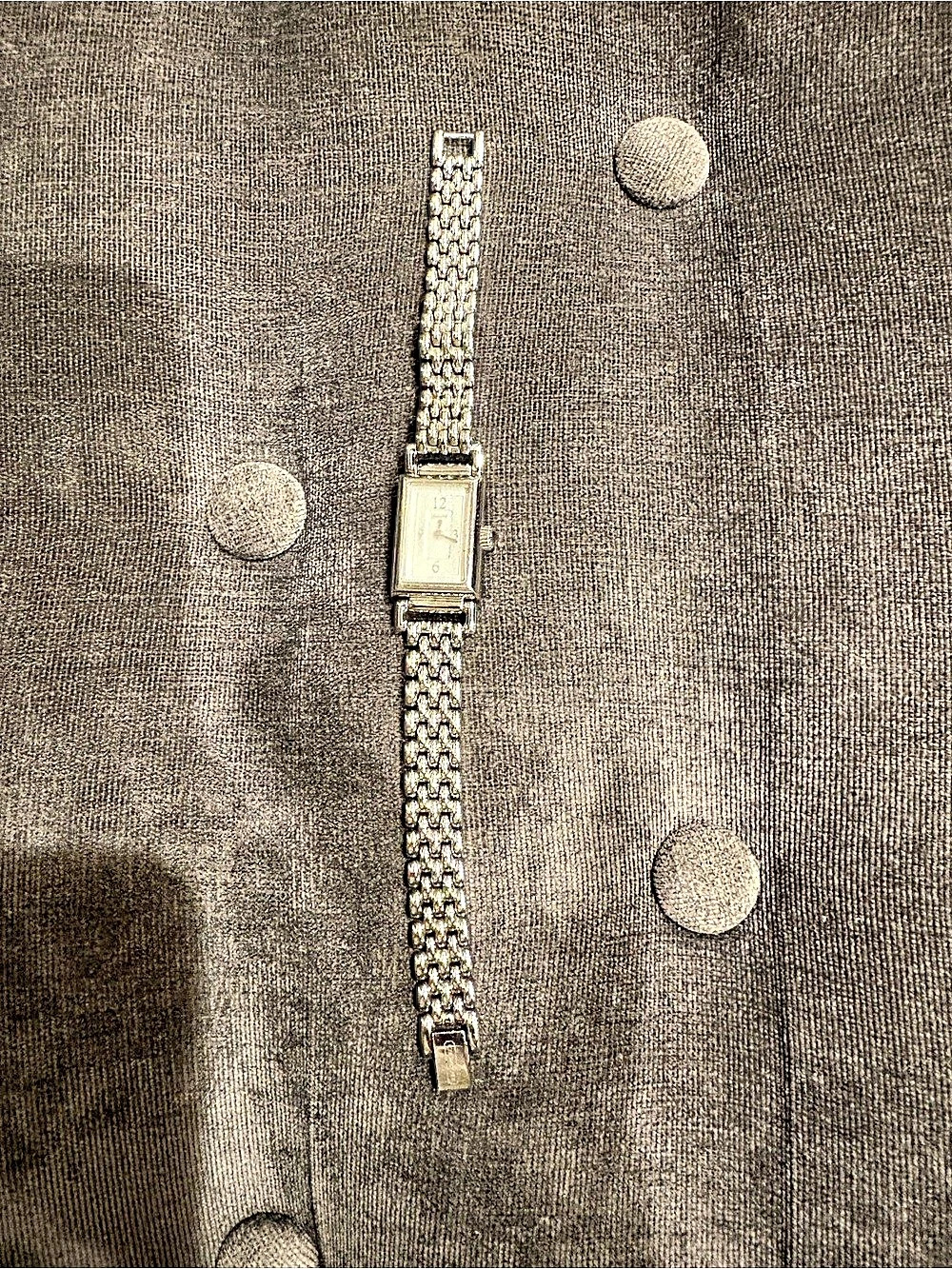 Vintage Coach Madison Tank Watch Silver-Tone Rectangular Watch